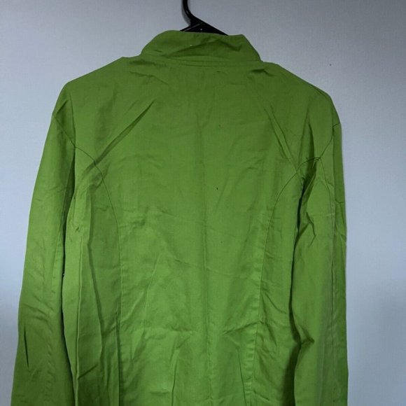 CHEF UNIFORMS GREEN Shirt Size SMALL/MEDIUM Long Sleeve Employee Button Up Work - Picture 4 of 9